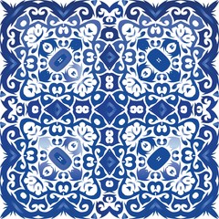 Ethnic ceramic tile in portuguese azulejo.