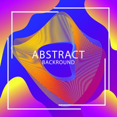 Abstarct background colorful. Wave lines with blend effect on fluid gradient. Vector Illustration For Wallpaper, Banner, Background, Card, Book Illustration.
