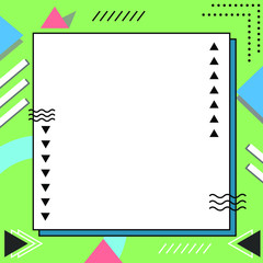 Minimal geometric background. Basic shapes compositions. Vector