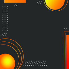 Minimal geometric background. Basic shapes compositions. Vector