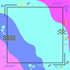 Minimal geometric background. Basic shapes compositions. Vector