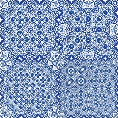 Antique azulejo tiles patchworks.