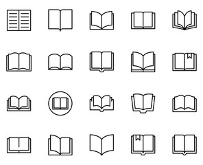 Book line icon