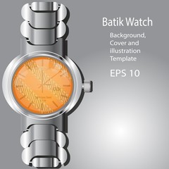 Batik Steel Watch Background Template