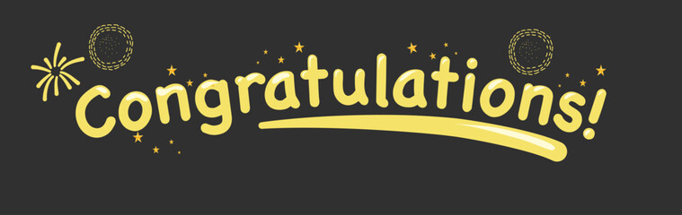 Congratulations banner vector design background 