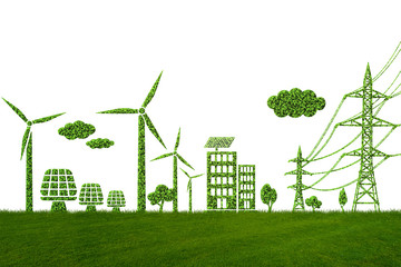 Green energy concept - 3d rendering © Elnur