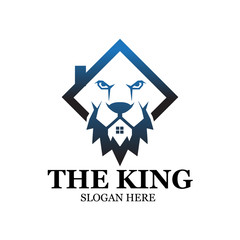 king lion construction logo designs