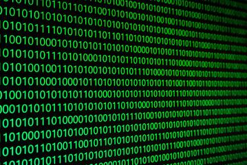 binary code on digital background