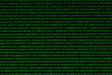 green binary code background