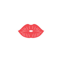 Lips graphic design template vector isolated