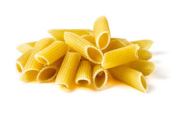 Heap of Penne Pasta Isolated on White Background