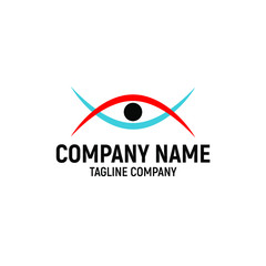 Eye logo design template. For Media logo, Multimedia, Media agency.