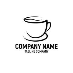 Coffee cup logo design template. Design for coffee shop business - Vector.
