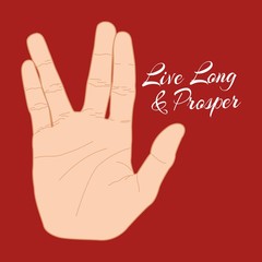 Hand gesture live long and prosper. Vector illustration