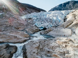 Fototapeten Nigardsbreen and water from it © Jikai Zhang
