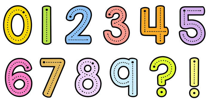 Teacher Font Trace Number Formation 