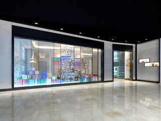3d render of modern shop