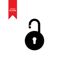 Padlock icon vector. Lock symbol icon illustration. Trendy flat design style on white background.