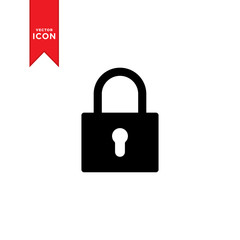 Padlock icon vector. Lock symbol icon illustration. Trendy flat design style on white background.