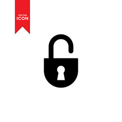 Padlock icon vector. Lock symbol icon illustration. Trendy flat design style on white background.