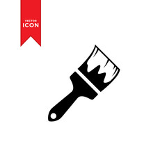 Paint Brush icon vector. Brush icon illustration. Art icon symbol. Flat design style on trendy icon.