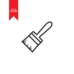 Paint Brush icon vector. Brush icon illustration. Art icon symbol. Flat design style on trendy icon.