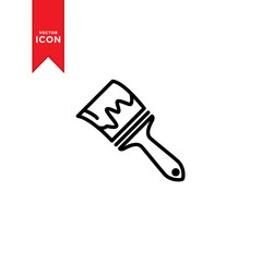 Paint Brush icon vector. Brush icon illustration. Art icon symbol. Flat design style on trendy icon.