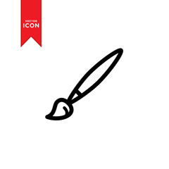 Fototapeta premium Paint Brush icon vector. Brush icon illustration. Art icon symbol. Flat design style on trendy icon.