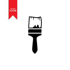 Paint Brush icon vector. Brush icon illustration. Art icon symbol. Flat design style on trendy icon.