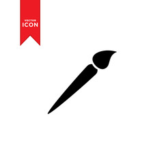Paint Brush icon vector. Brush icon illustration. Art icon symbol. Flat design style on trendy icon.