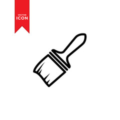 Paint Brush icon vector. Brush icon illustration. Art icon symbol. Flat design style on trendy icon.