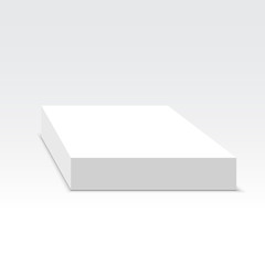 White rectangular box. Package. Vector illustration.
