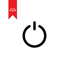 Power button icon vector. Start icon symbol. Simple design on trendy icon.
