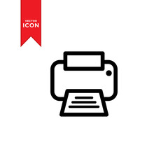 Printer icon vector. Flat design style on trendy icon.