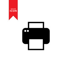 Printer icon vector. Flat design style on trendy icon.