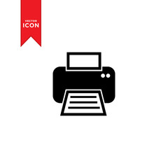Printer icon vector. Flat design style on trendy icon.
