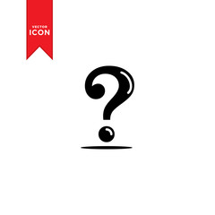 Question mark icon vector. Modern flat design style on white background.