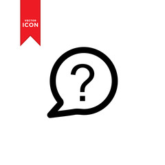 Question mark icon vector. Modern flat design style on white background.