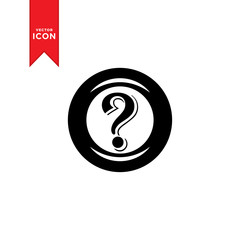 Question mark icon vector. Modern flat design style on white background.