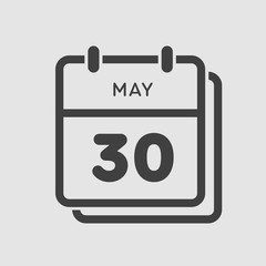 Calendar day 30 May, days of the year