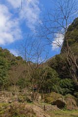Fototapeta premium grotesque mountain under the blue sky