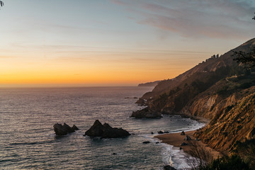 Pacific Coast at Twilight