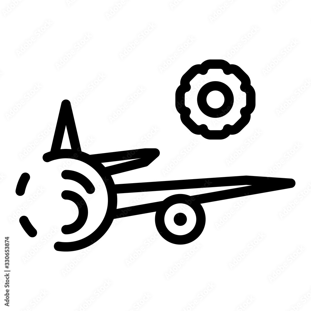 Poster airplane service icon. outline airplane service vector icon for web design isolated on white backgro
