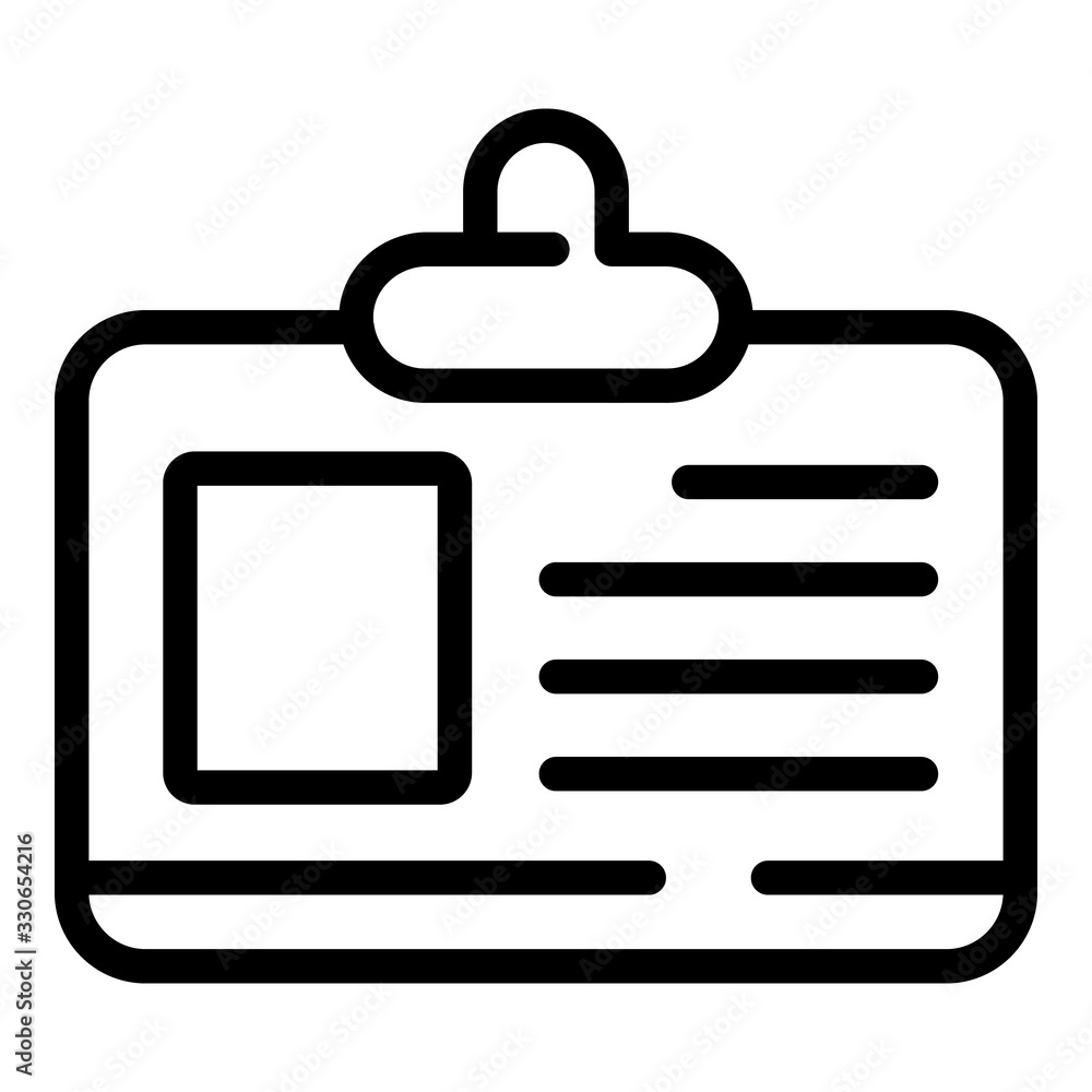 Aufkleber audit id card icon. outline audit id card vector icon for web design isolated on white background