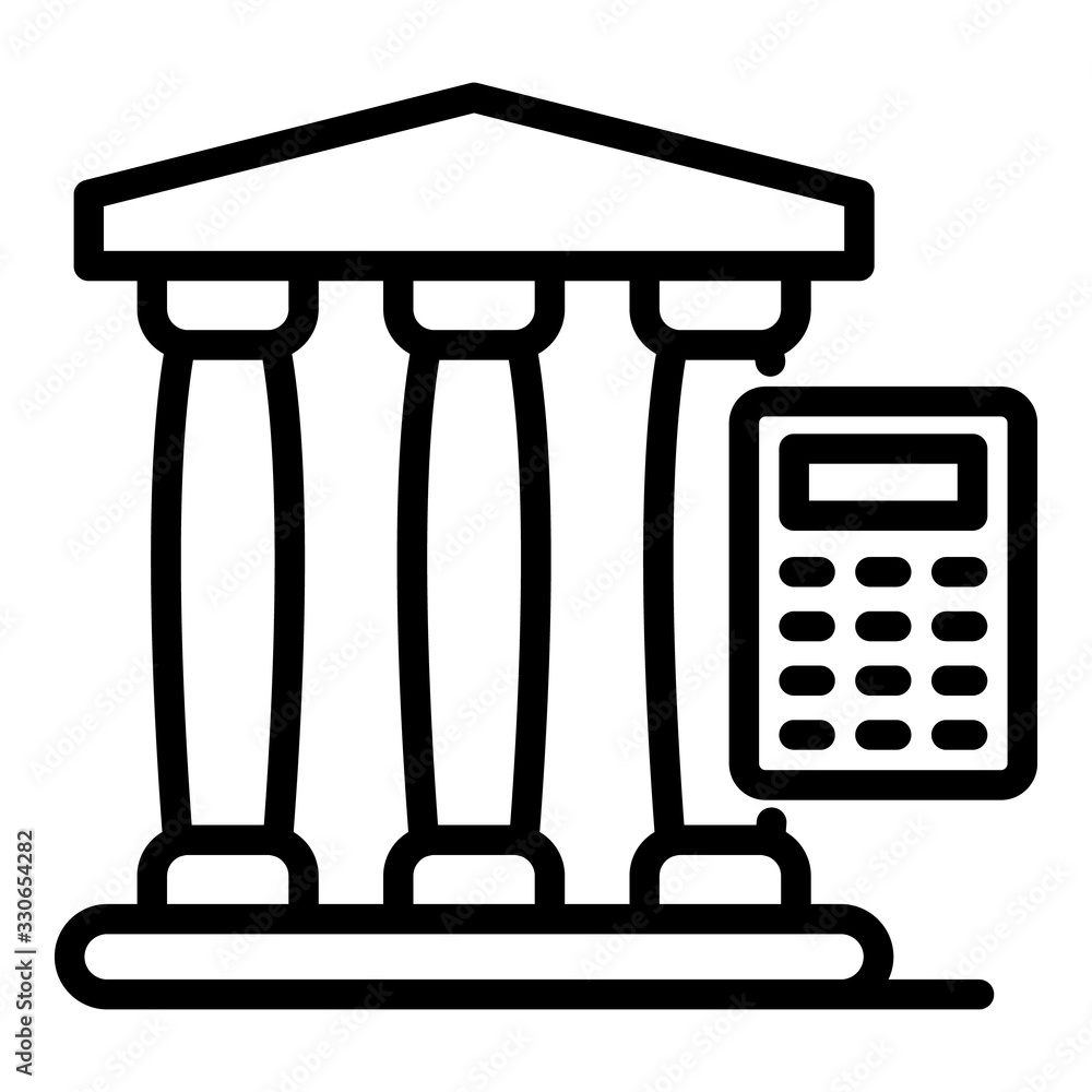 Poster banking audit icon. outline banking audit vector icon for web design isolated on white background