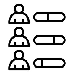 Audit management icon. Outline audit management vector icon for web design isolated on white background