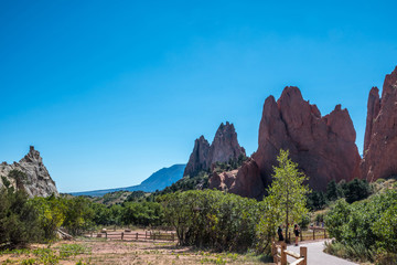 Rocky landscape scenery of Colorado Springs, Colorado