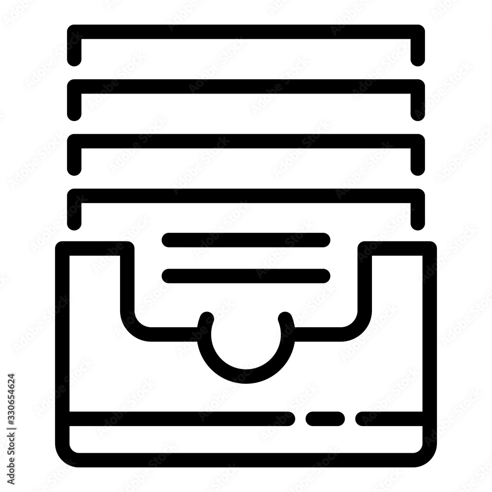 Aufkleber office folders icon. outline office folders vector icon for web design isolated on white background