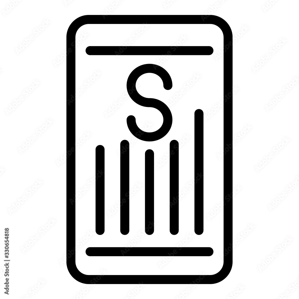Poster smartphone web money icon. outline smartphone web money vector icon for web design isolated on white