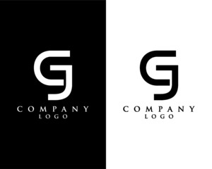 Initial Letter GJ, JG Logo Template Design vector